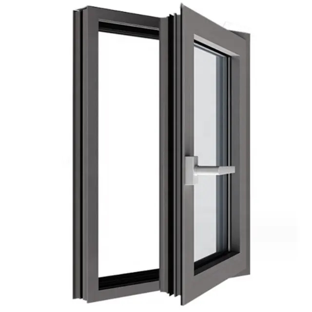 YIDA Double Glazed Window Hurricane Impact Open Out Aluminum Casement Windows