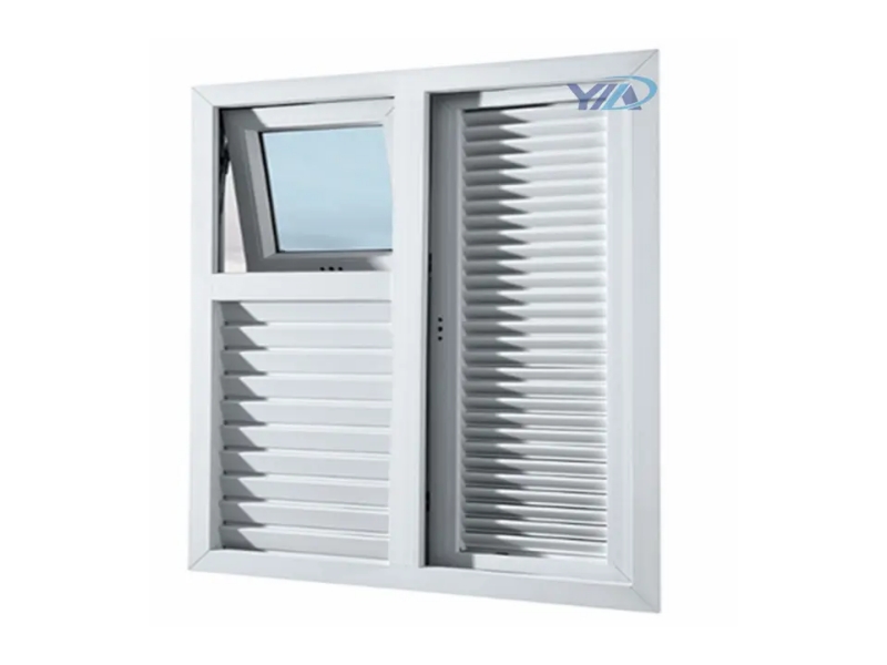 White House Outside Roller Louver Stander Home Upvc Pvc Louvered Shutters Windows and Door With Insi